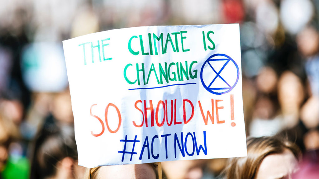 The climate is changing so should we sign at a global warming protest