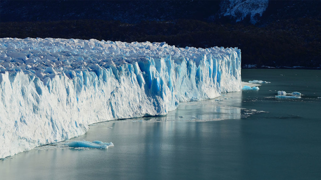 Ice glaciers melting due to global warming
